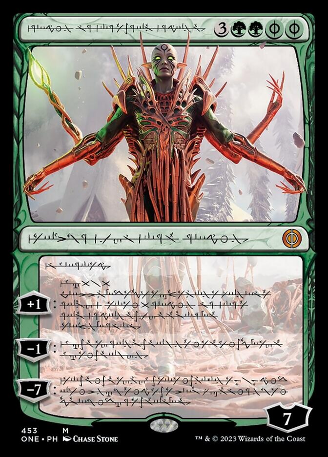 Nissa, Ascended Animist (Phyrexian Step-and-Compleat Foil) [Phyrexia: All Will Be One] | Card Citadel