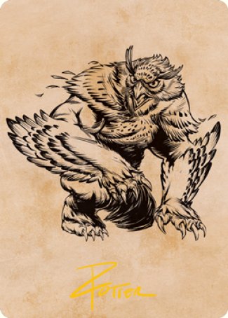 Owlbear (Showcase) Art Card (Gold-Stamped Signature) [Dungeons & Dragons: Adventures in the Forgotten Realms Art Series] | Card Citadel