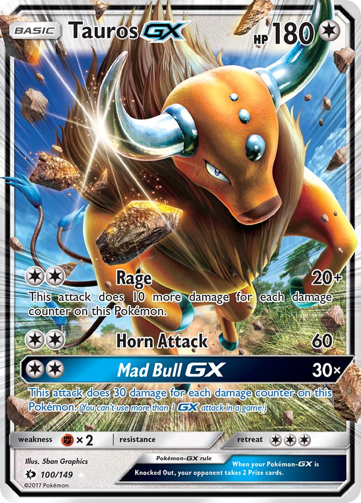 Tauros GX (100/149) [Sun & Moon: Base Set] | Card Citadel