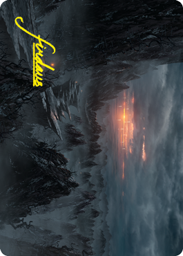 Sundown Pass Art Card (Gold-Stamped Signature) [Innistrad: Crimson Vow Art Series] | Card Citadel