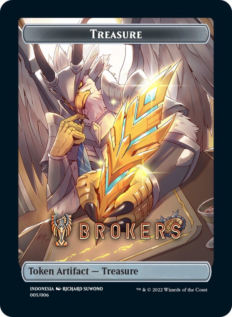 Treasure Token (Brokers) (Southeast Asia Artists) [Streets of New Capenna Tokens] | Card Citadel