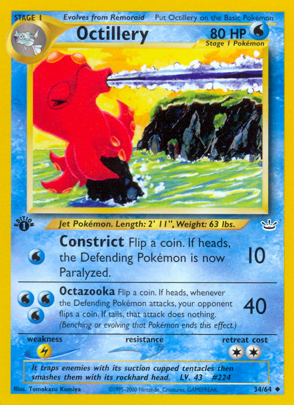 Octillery (34/64) [Neo Revelation 1st Edition] | Card Citadel