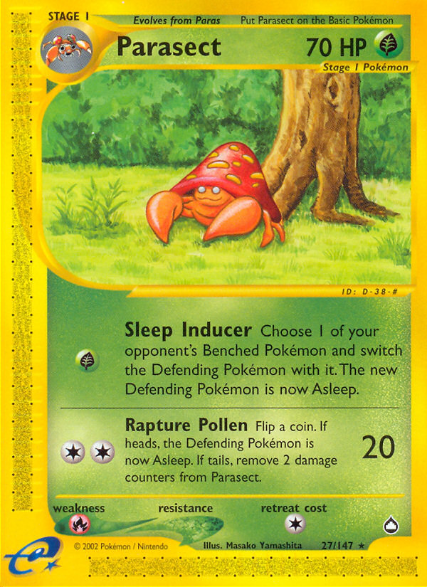 Parasect (27/147) [Aquapolis] | Card Citadel