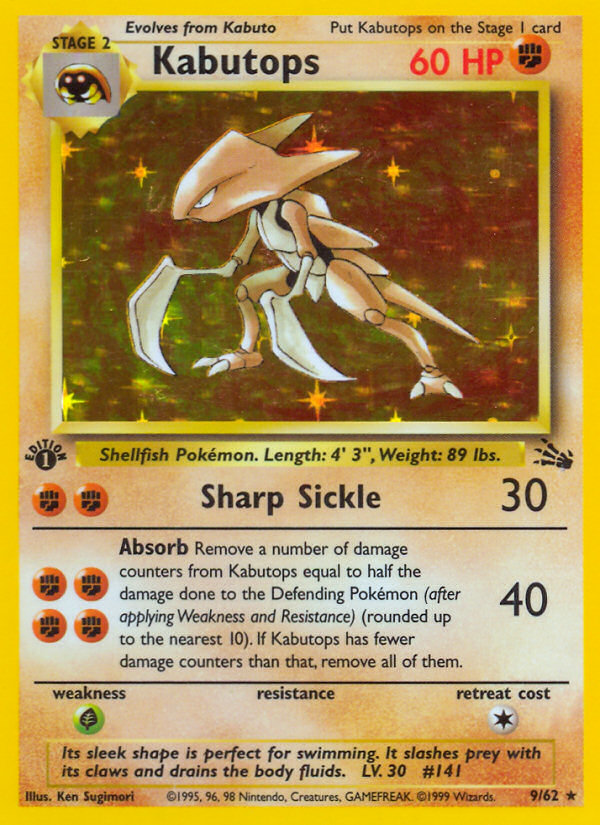 Kabutops (9/62) [Fossil 1st Edition] | Card Citadel