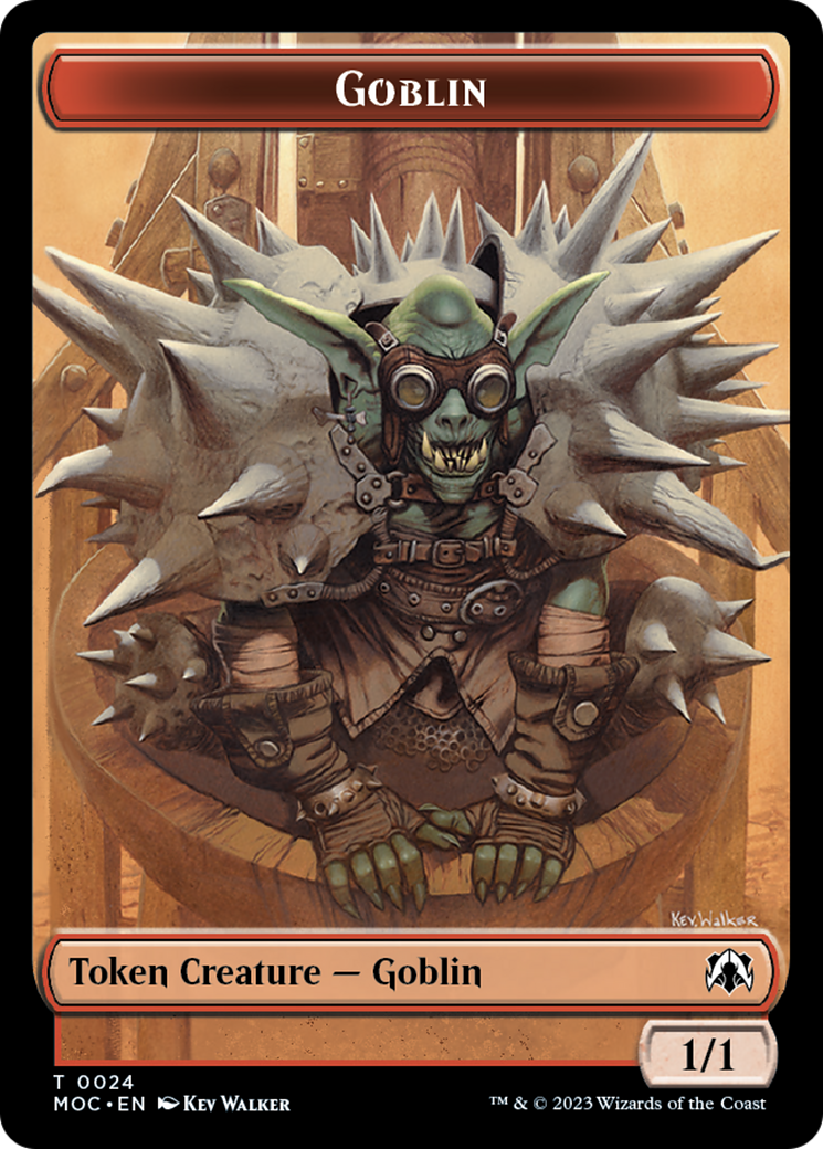 Goblin // Sliver Double-Sided Token [March of the Machine Commander Tokens] | Card Citadel