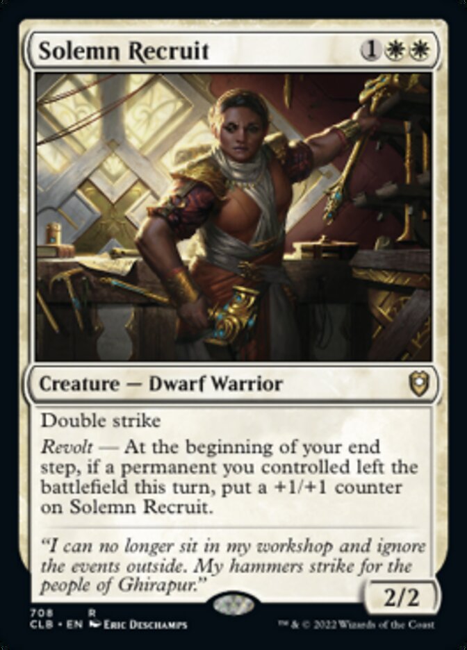 Solemn Recruit [Commander Legends: Battle for Baldur's Gate] | Card Citadel