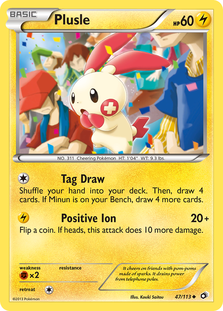 Plusle (47/113) [Black & White: Legendary Treasures] | Card Citadel