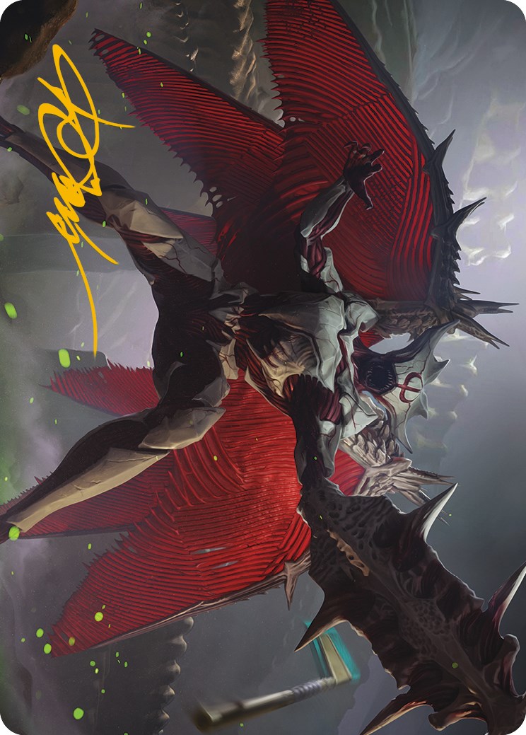 Phyrexian Vindicator Art Card (Gold-Stamped Signature) [Phyrexia: All Will Be One Art Series] | Card Citadel
