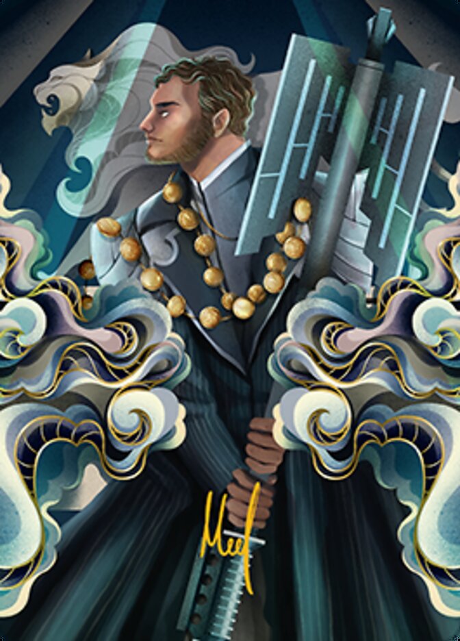 Rafiq of the Many Art Card (Gold-Stamped Signature) [Streets of New Capenna Art Series] | Card Citadel