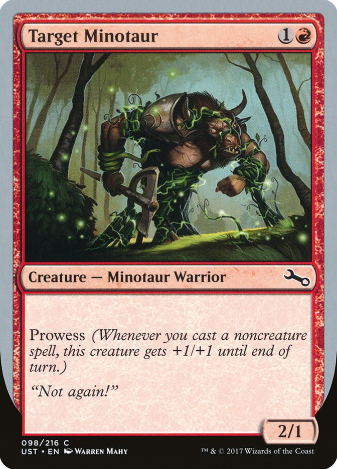 Target Minotaur (Vine Art) [Unstable] | Card Citadel