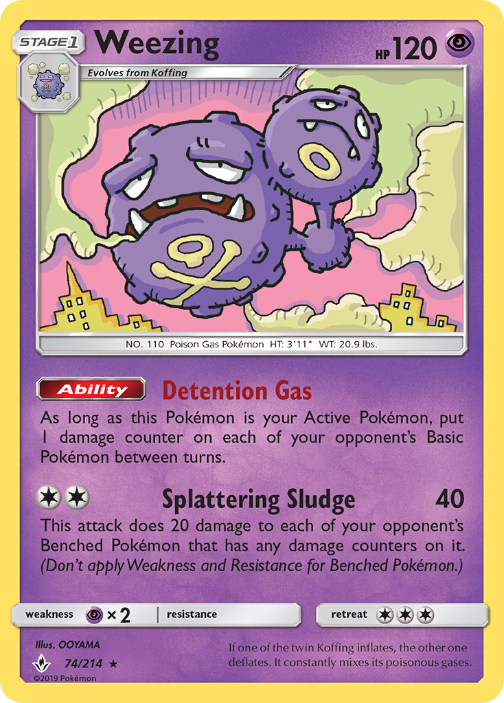 Weezing (74/214) [Sun & Moon: Unbroken Bonds] | Card Citadel