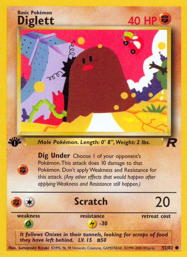 Diglett (52/82) [Team Rocket 1st Edition] | Card Citadel