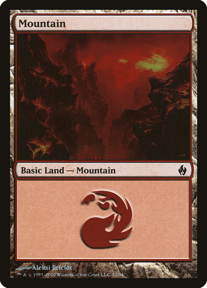 Mountain (32) [Premium Deck Series: Fire and Lightning] | Card Citadel