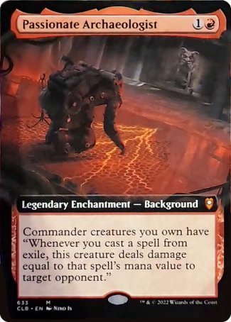 Passionate Archaeologist (Extended Art) [Commander Legends: Battle for Baldur's Gate] | Card Citadel