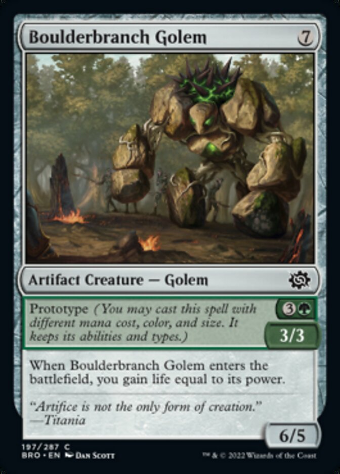 Boulderbranch Golem [The Brothers' War] | Card Citadel