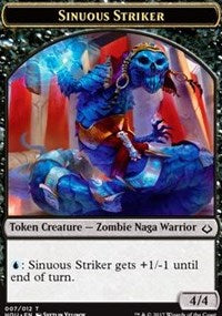 Sinuous Striker // Zombie Double-sided Token [Hour of Devastation Tokens] | Card Citadel