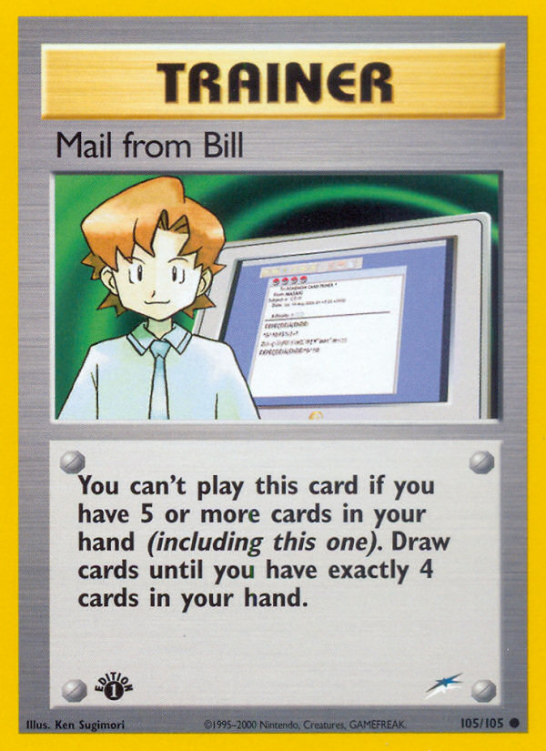 Mail from Bill (105/105) [Neo Destiny 1st Edition] | Card Citadel