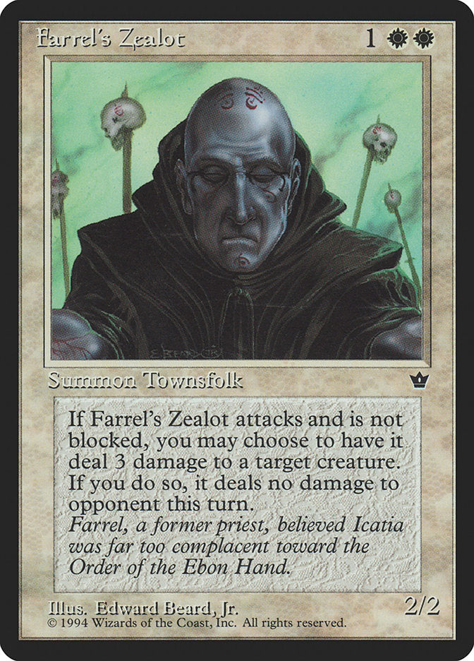 Farrel's Zealot (Edward P. Beard, Jr.) [Fallen Empires] | Card Citadel