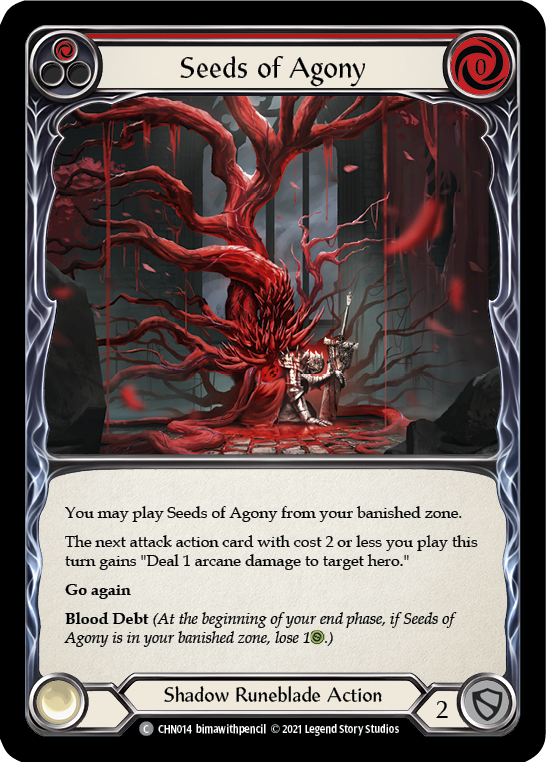 Seeds of Agony (Red) [CHN014] (Monarch Chane Blitz Deck) | Card Citadel