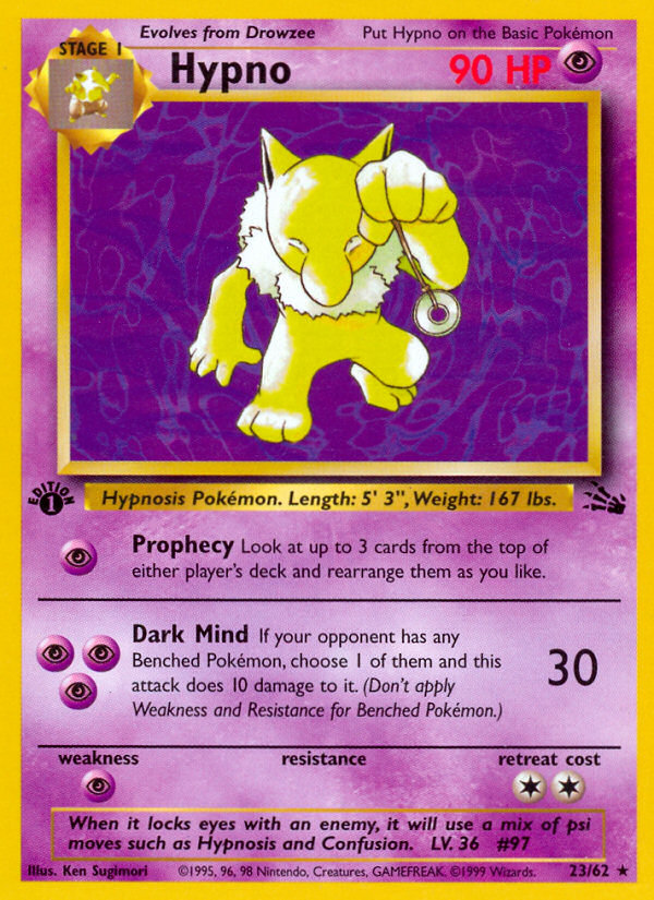 Hypno (23/62) [Fossil 1st Edition] | Card Citadel