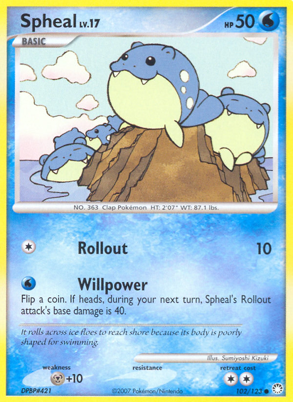 Spheal (102/123) [Diamond & Pearl: Mysterious Treasures] | Card Citadel