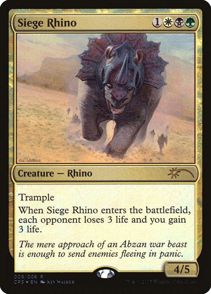 Siege Rhino [Magic Origins Clash Pack] | Card Citadel