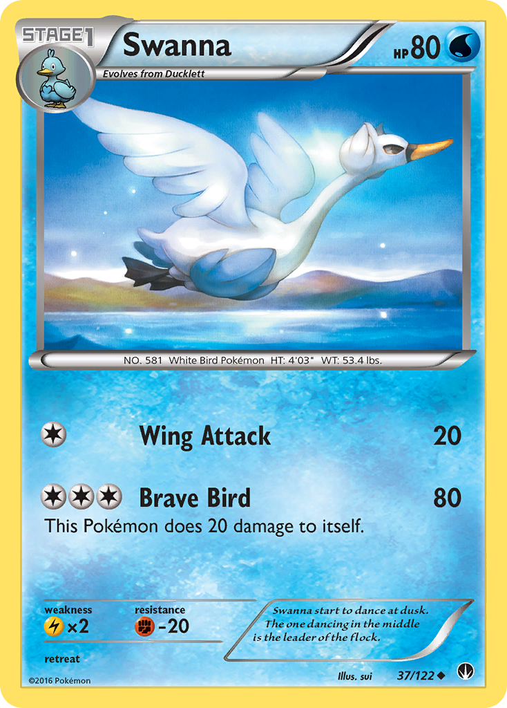 Swanna (37/122) [XY: BREAKpoint] | Card Citadel