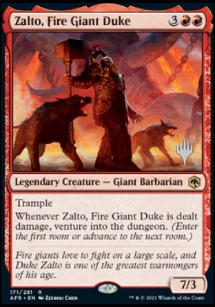 Zalto, Fire Giant Duke (Promo Pack) [Dungeons & Dragons: Adventures in the Forgotten Realms Promos] | Card Citadel