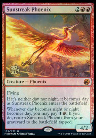 Sunstreak Phoenix [Innistrad: Midnight Hunt Prerelease Promos] | Card Citadel