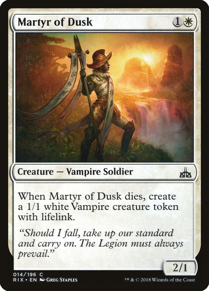 Martyr of Dusk [Rivals of Ixalan] | Card Citadel