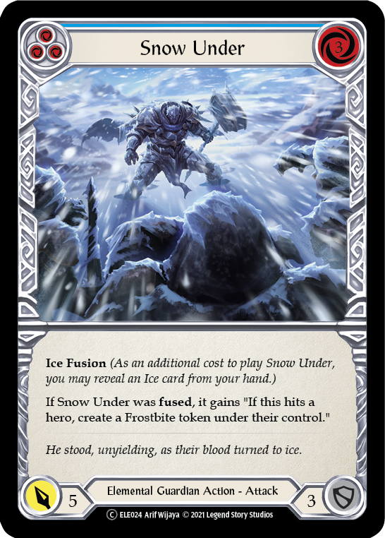 Snow Under (Blue) [U-ELE024] Unlimited Normal | Card Citadel