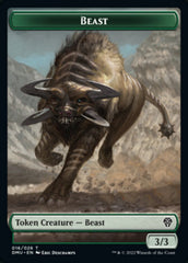 Bird (002) // Beast Double-sided Token [Dominaria United Tokens] | Card Citadel