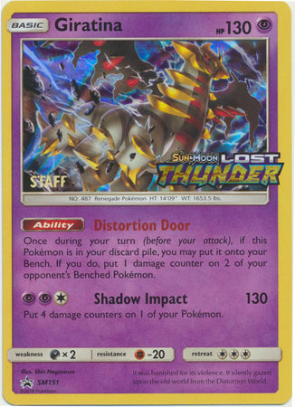 Giratina (SM151) (Staff Prerelease Promo) [Sun & Moon: Black Star Promos] | Card Citadel