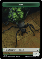 Insect (0016) // Manifest Double-Sided Token [Murders at Karlov Manor Commander Tokens] | Card Citadel