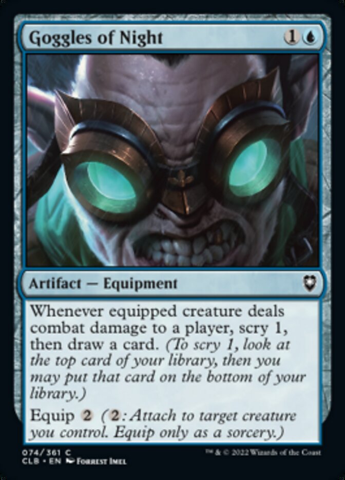 Goggles of Night [Commander Legends: Battle for Baldur's Gate] | Card Citadel