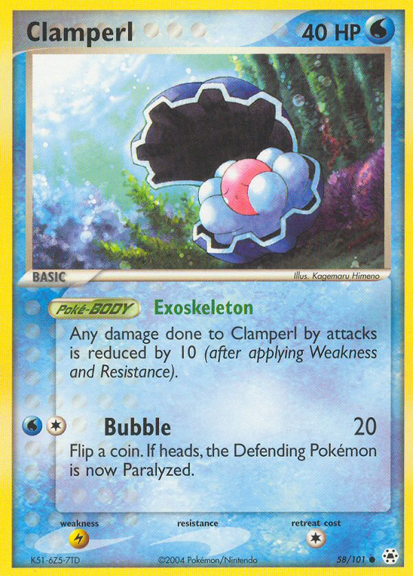 Clamperl (58/101) [EX: Hidden Legends] | Card Citadel