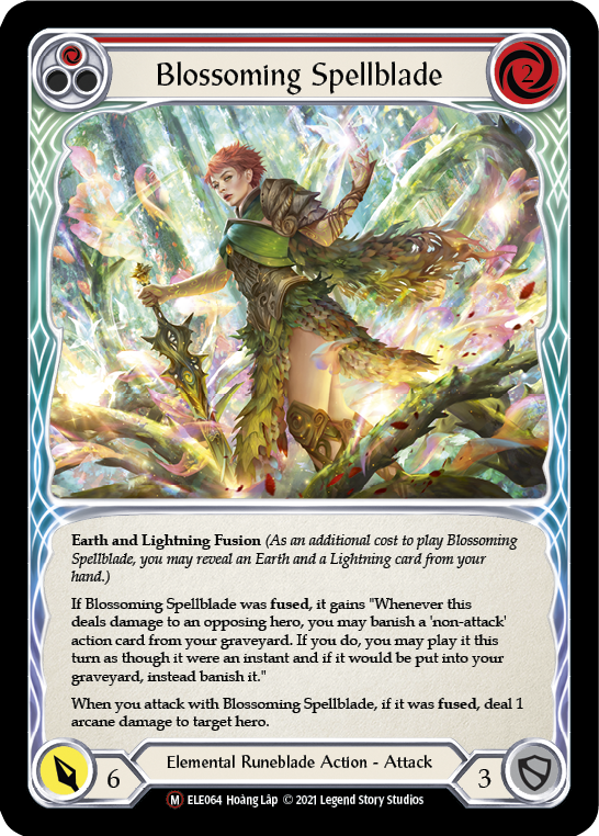 Blossoming Spellblade [U-ELE064] Unlimited Rainbow Foil | Card Citadel