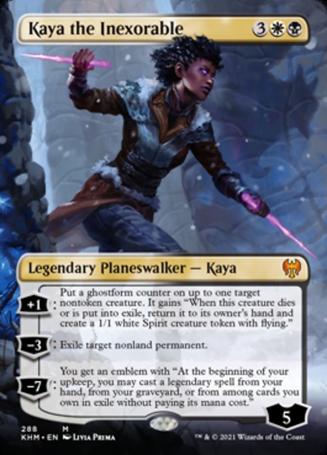 Kaya the Inexorable (Borderless) [Kaldheim] | Card Citadel