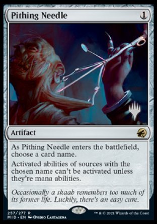 Pithing Needle (Promo Pack) [Innistrad: Midnight Hunt Promos] | Card Citadel