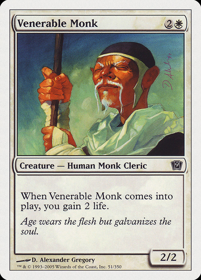 Venerable Monk [Ninth Edition] | Card Citadel