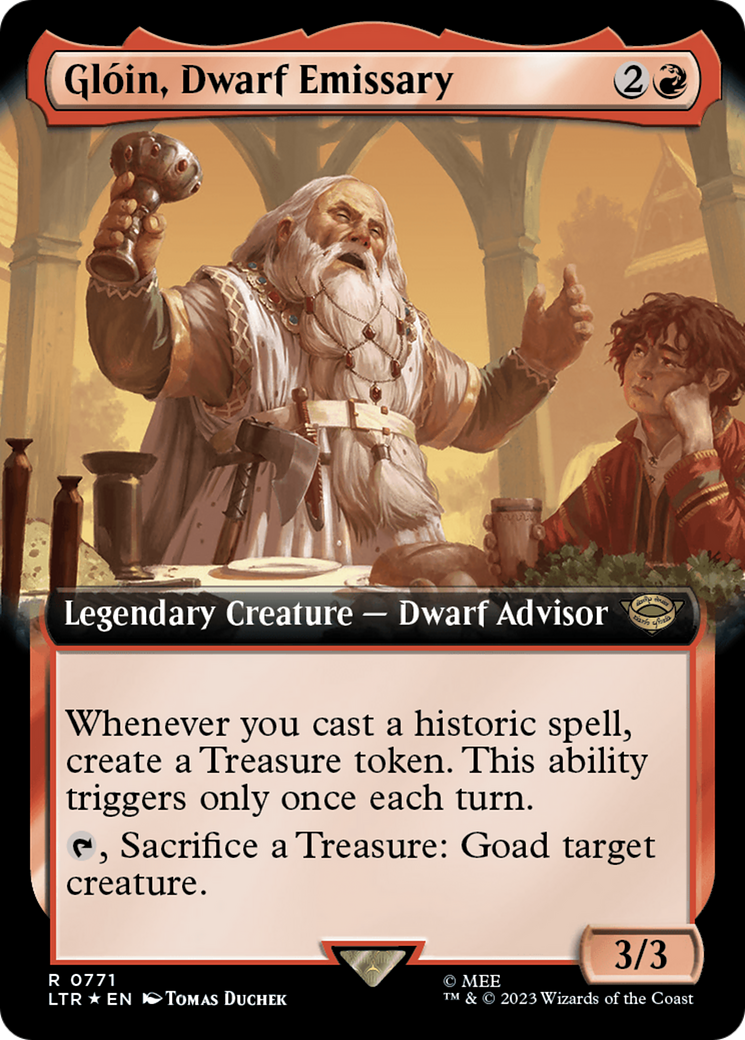 Gloin, Dwarf Emissary (Extended Art) (Surge Foil) [The Lord of the Rings: Tales of Middle-Earth] | Card Citadel