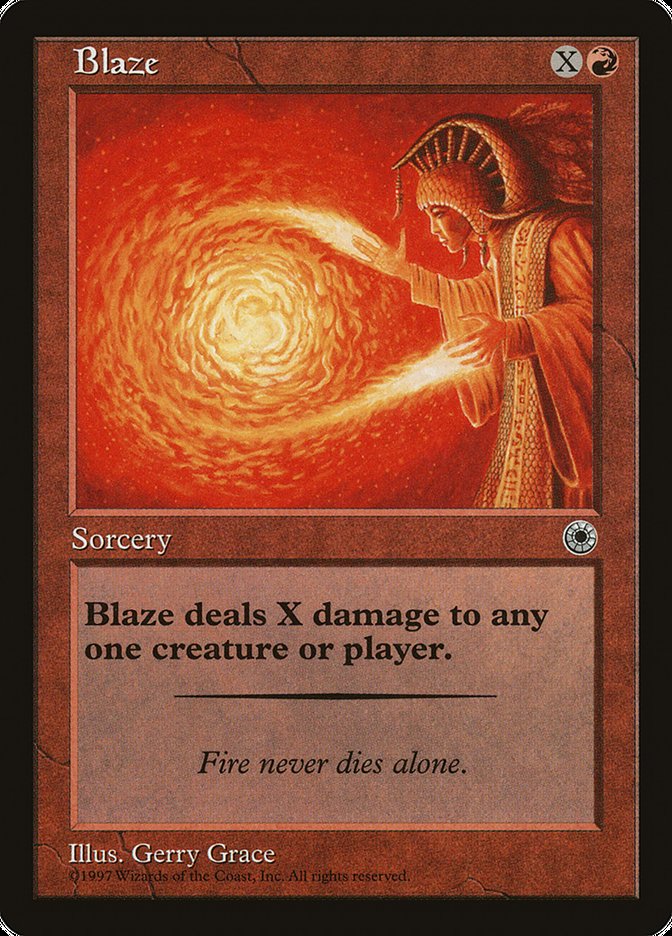 Blaze (With Flavor Text) [Portal] | Card Citadel
