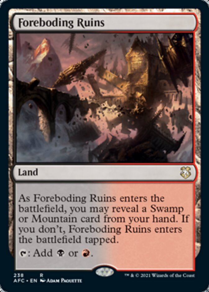 Foreboding Ruins [Dungeons & Dragons: Adventures in the Forgotten Realms Commander] | Card Citadel