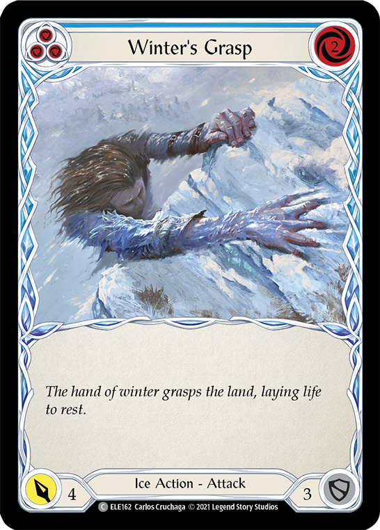 Winter's Grasp (Blue) [ELE162] (Tales of Aria)  1st Edition Rainbow Foil | Card Citadel