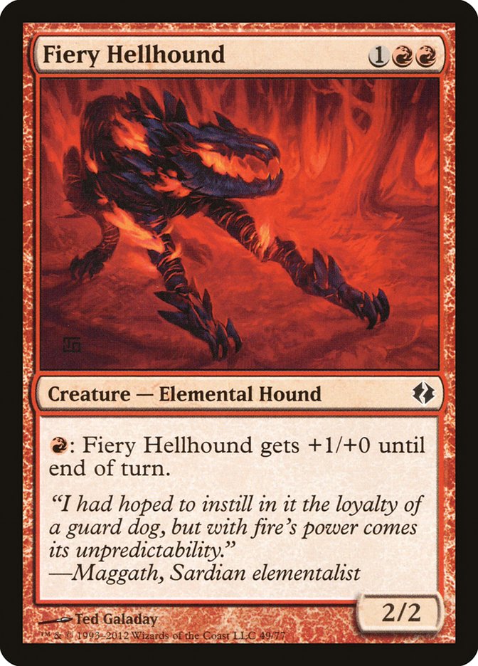 Fiery Hellhound [Duel Decks: Venser vs. Koth] | Card Citadel
