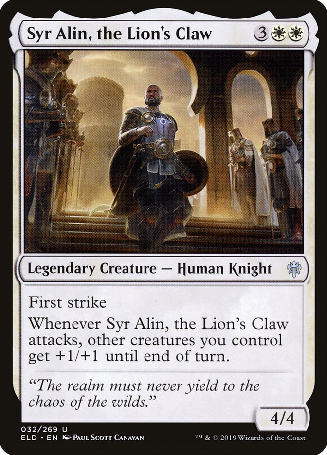 Syr Alin, the Lion's Claw [Throne of Eldraine] | Card Citadel