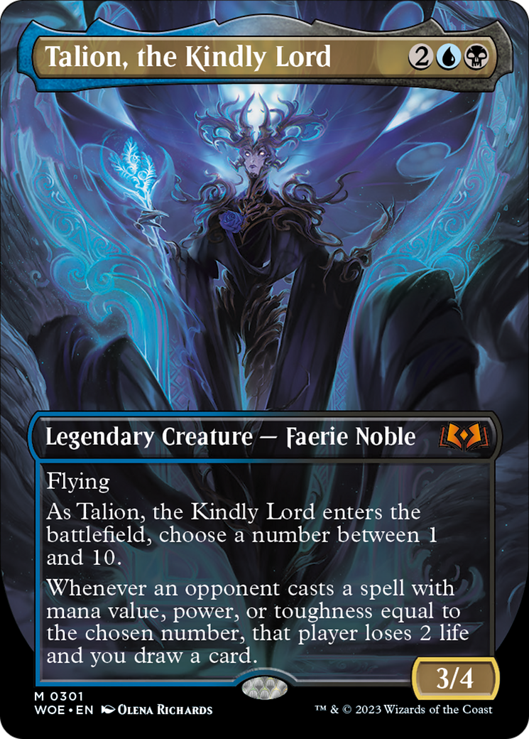 Talion, the Kindly Lord (Borderless Alternate Art) [Wilds of Eldraine] | Card Citadel