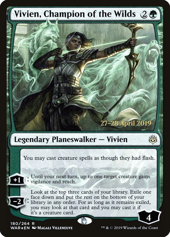 Vivien, Champion of the Wilds  [War of the Spark Prerelease Promos] | Card Citadel