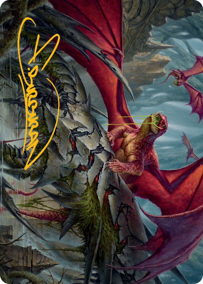 Hoarding Broodlord Art Card (Gold-Stamped Signature) [March of the Machine Art Series] | Card Citadel