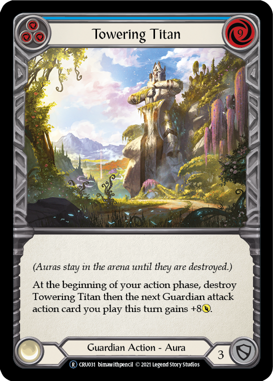 Towering Titan (Blue) (Rainbow Foil) [CRU031-RF] Unlimited Rainbow Foil | Card Citadel